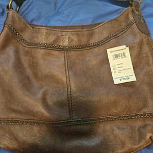 Lucky Brand Brown Leather Hobo Bag